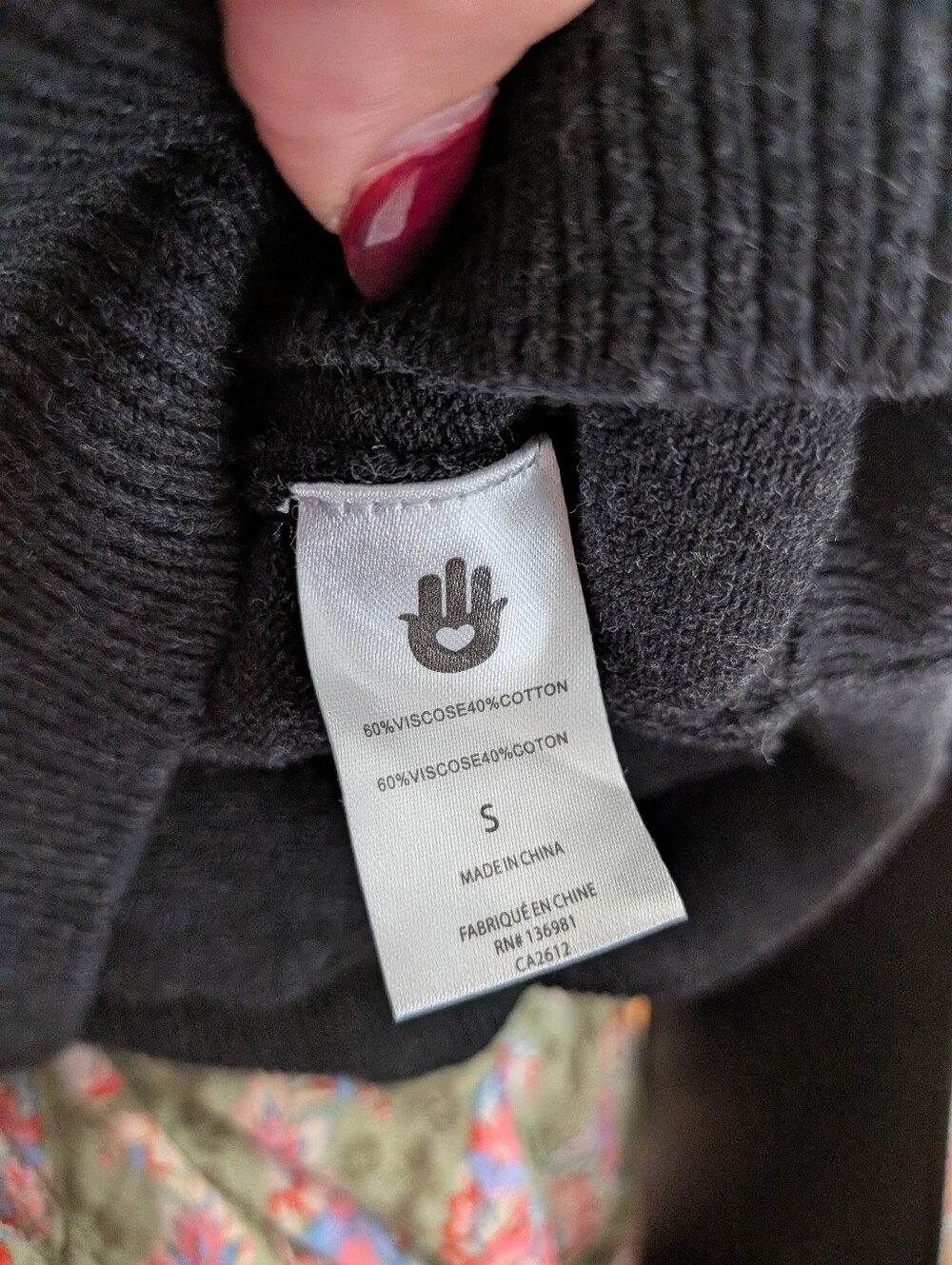 Spiritual Gangster Charcoal Cowl Neck Pullover Sweatshirt Small - Picture 5 of 5